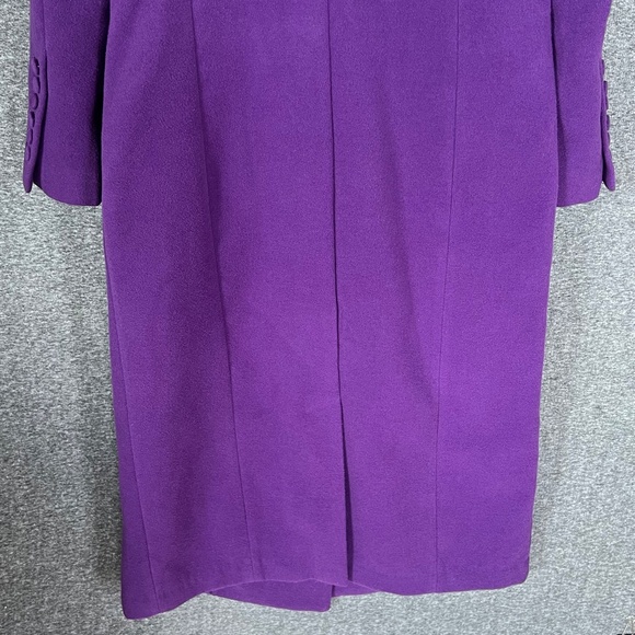 Sergio Hudson x Target Full-Length Notch Lapel Coat Sz S Purple Office Preppy - Picture 9 of 15
